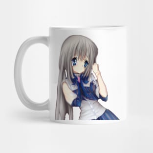 Cute anime girl with gray hair Mug